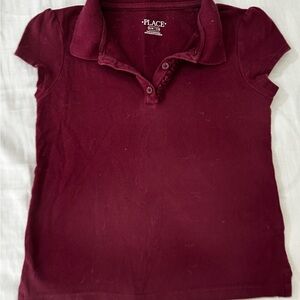 Girls Uniform Burgundy Polo